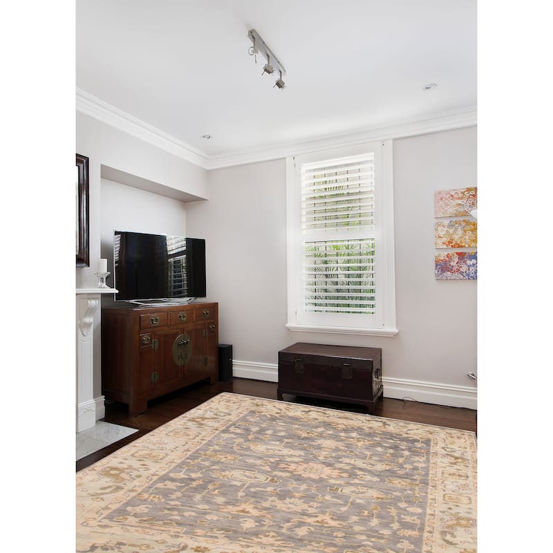 ECARPETGALLERY Hand-knotted Jules Serapi Grey Wool Rug - 7'10 x 9'11