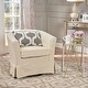 preview thumbnail 11 of 18, Roomfitters Houndstooth Swivel Barrel Accent Chair with Skirted Base, Upholstered Armchair for Living Room or Office
