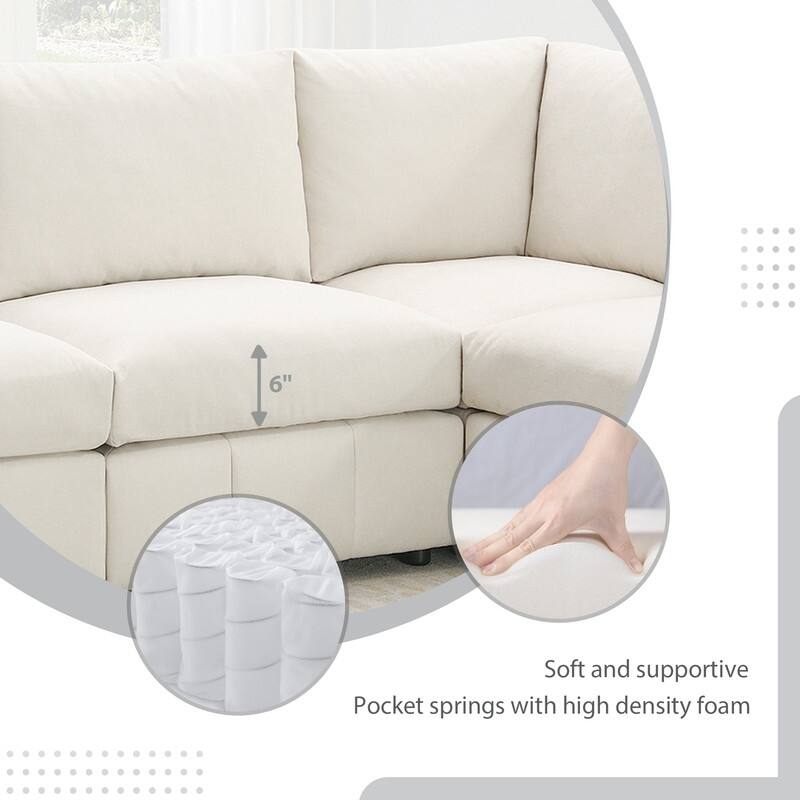 93 "modern sectional sofa, vertical stripes, 5 seat armless sofa