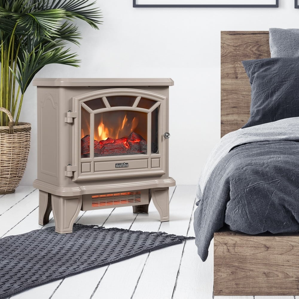 Infrared Quartz Electric Fireplace Stove Heater, Cream - On Sale - Bed Bath  u0026 Beyond - 36856635