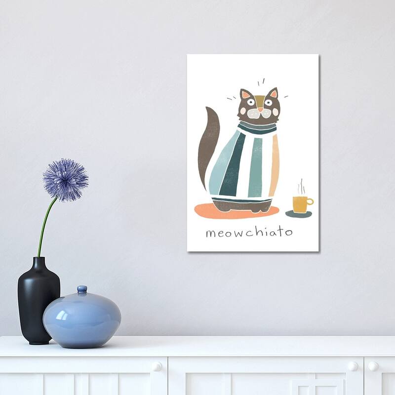 iCanvas "Coffee Cats I" by June Erica Vess Canvas Print - 18x12x1.5