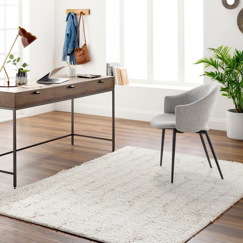 Maryland Shag Moroccan Trellis Area Rug - Cream - 5' 3" x 7'