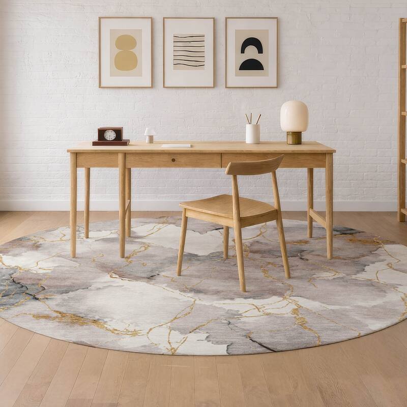 Machine Washable Indoor/ Outdoor Modern Brighton Chantille Rug