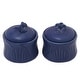 preview thumbnail 2 of 1, NOVICA Handmade Blue Frangipani Ceramic Condiment Jars, Set of 2 (Indonesia) - 3.1