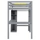 preview thumbnail 8 of 13, Twin Size Loft Bed with L-shaped Desk,Wardrobe and Storage Shelves
