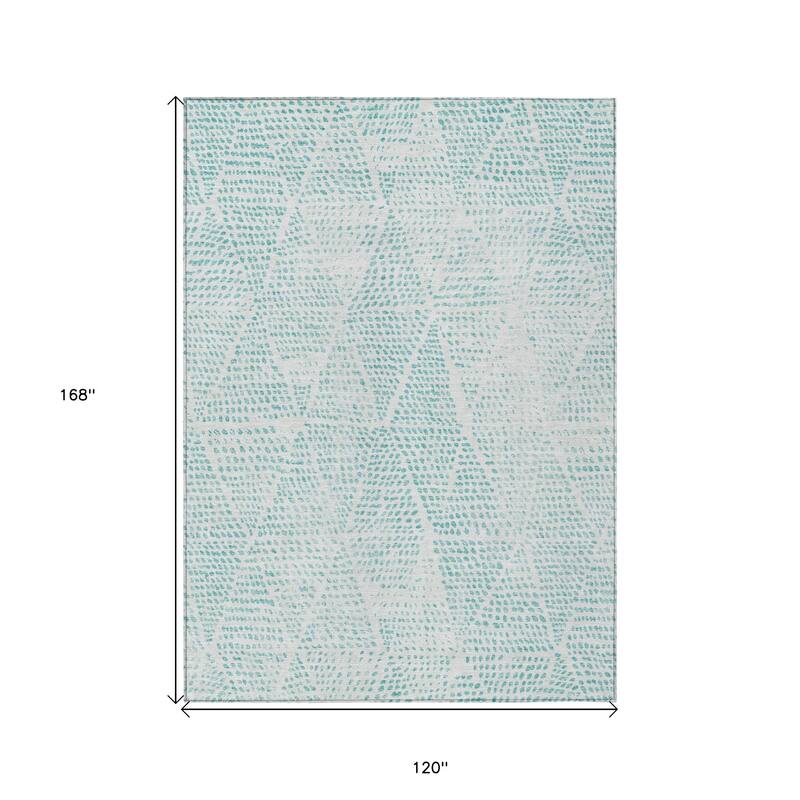 HomeRoots Geometric Transitional Rectangle Outdoor Rug