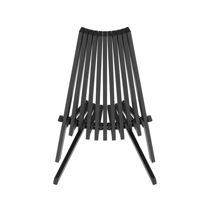 Indoor/Outdoor Solid Acacia Wood Low Profile Lounge Patio Folding Chair