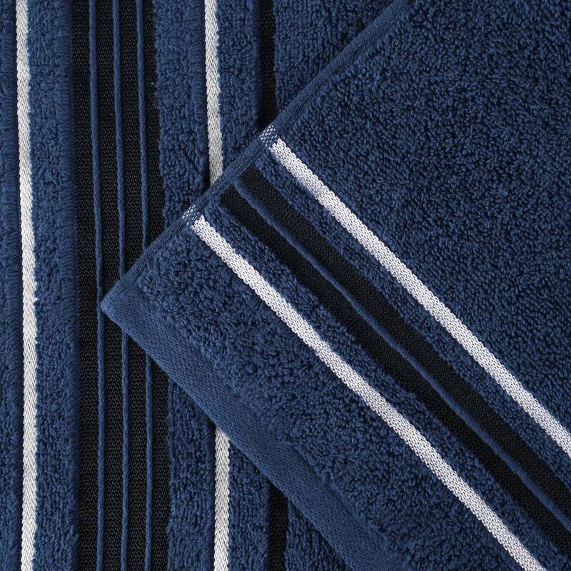 Superior Sadie Zero Twist Cotton Solid and Floral 8 Piece Towel Set