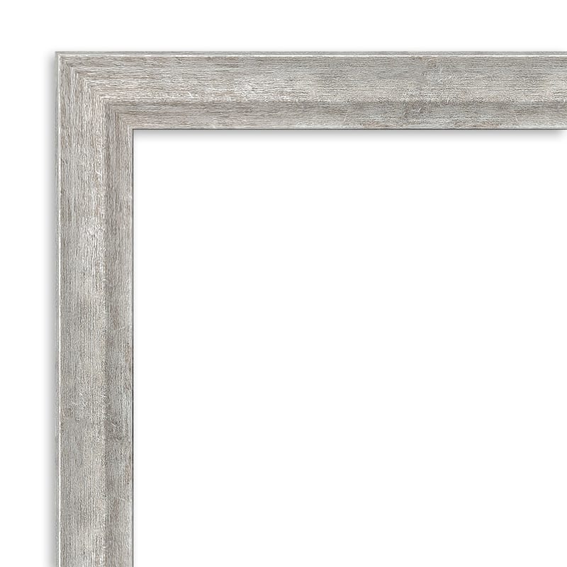 Angled Non-Beveled Wood Framed Full-Length Floor Leaner Mirror - Glass Size 24x60