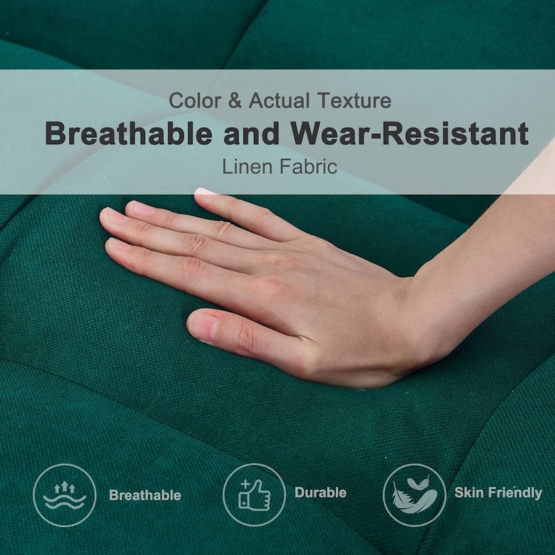 75″ Convertible Futon Sofa Bed, Small Futon Couch with Adjustable Backrest, Sleeper Sofa Couches for Small Living Room, Office