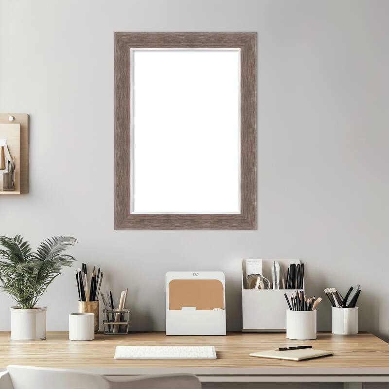 Amanti Art Noble Mocha Framed Dry Erase Magnetic Board