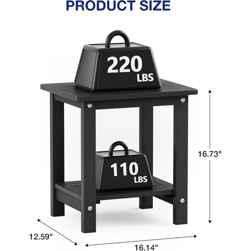 WINSOON HIPS All Weather Outdoor Side Table