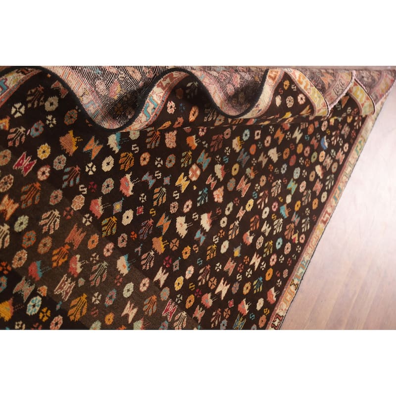 Vegetable Dye Sirjan Persian Vintage Area Rug Hand-Knotted Wool Carpet - 3'4"x 5'2"