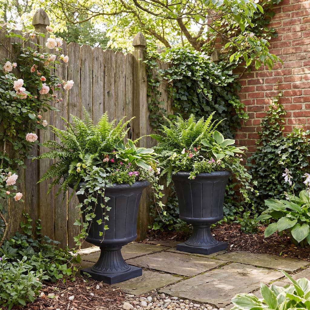 Christopher Knight Home Calista MGO and Fiberglass Compact Outdoor Planter with Drainage