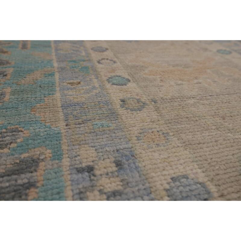 Oushak Turkish Area Rug Handmade Grey Vegetable Dye Wool Carpet - 9'6"x 11'10"