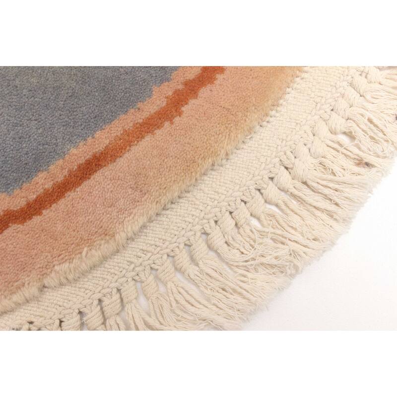 ECARPETGALLERY Hand-knotted Aubusson Tan Wool Rug - 2'3 x 4'6