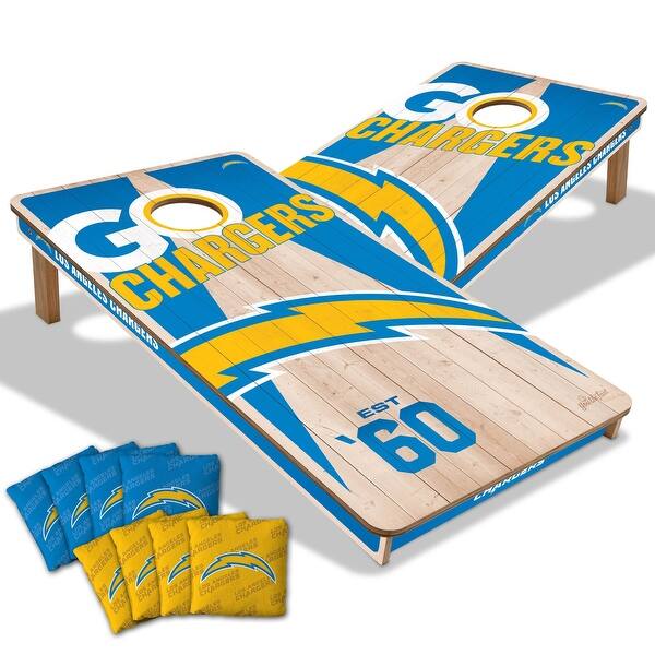 slide 2 of 6, Los Angeles Chargers NFL 2x4 Cornhole Board Set Include Carrying Case