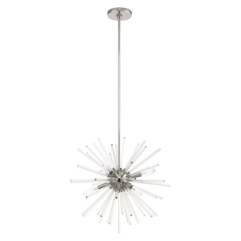 Livex Lighting 6-Light Pendant Chandelier, 41254-12, 41254-05