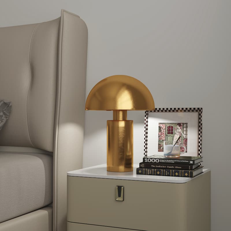 Mushroom Metal LED Round Gold Table Lamp