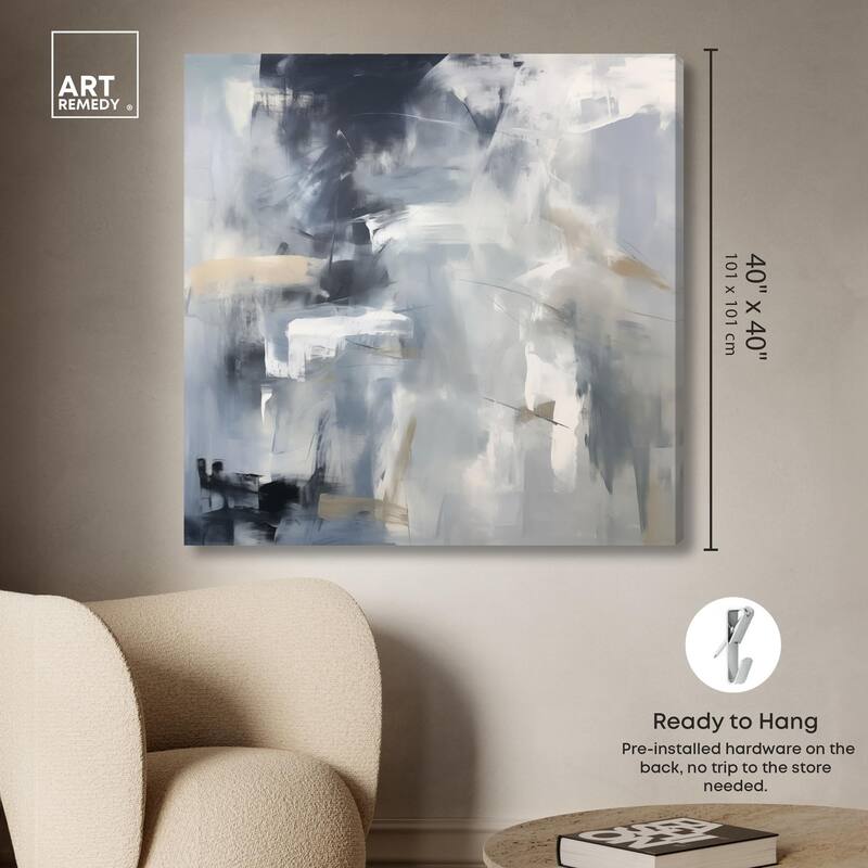Contemplative Blues II Canvas by Art Remedy, Gallery Wrapped