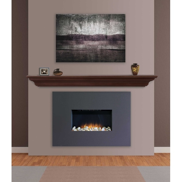 48" Modern Brown MDF Mantel Shelf