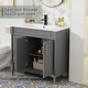 preview thumbnail 31 of 45, 24"/30"/36" Retro Bathroom Vanity W/ Drop in Sink Combo Cabinet Set