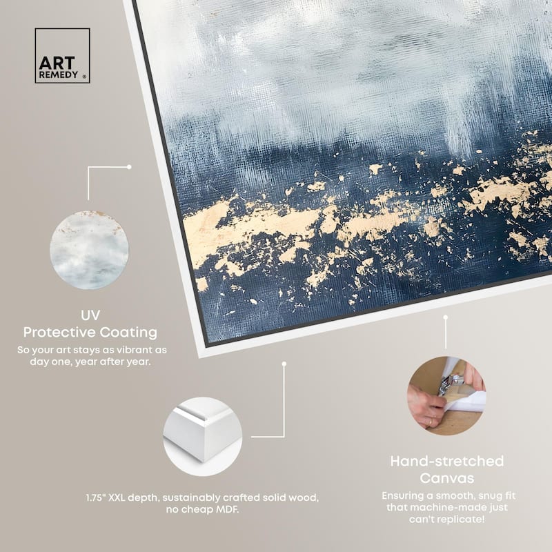 Ocean's Gold Hues II Canvas by Art Remedy