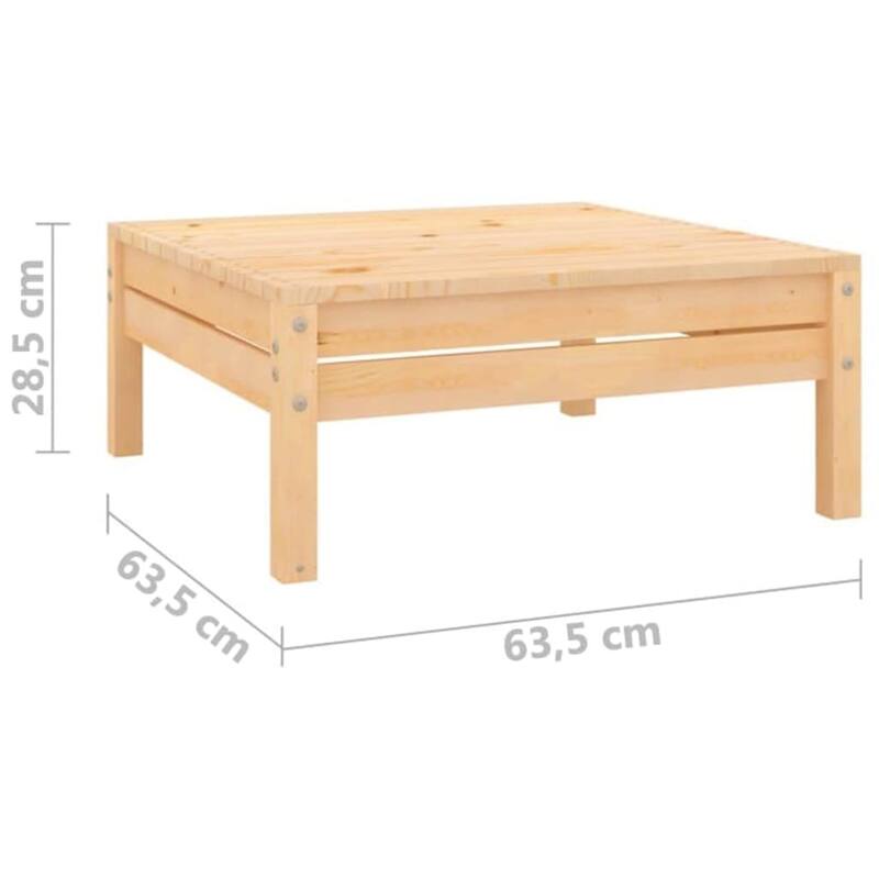 vidaXL Patio Furniture Set 3 Piece Outdoor Sectional Sofa Set Solid Wood Pine