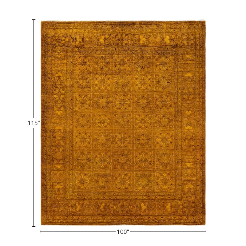 Vibrance, One-of-a-Kind Hand-Knotted Area Rug - Gold, 8' 4" x 9' 7" - 8' 4" x 9' 7"