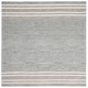 preview thumbnail 6 of 13, SAFAVIEH Handmade Metro Shinobu Stripe Wool Rug 6' Square - Grey/Brown - Square