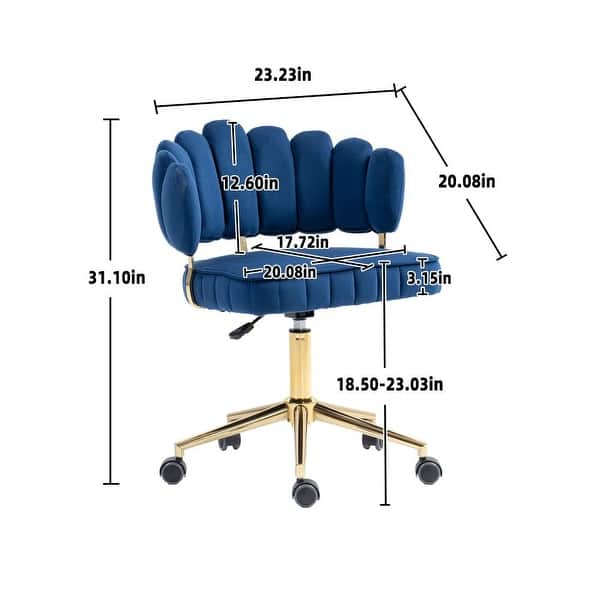 Velvet Modern Adjustable Office Desk Computer Swivel Chair