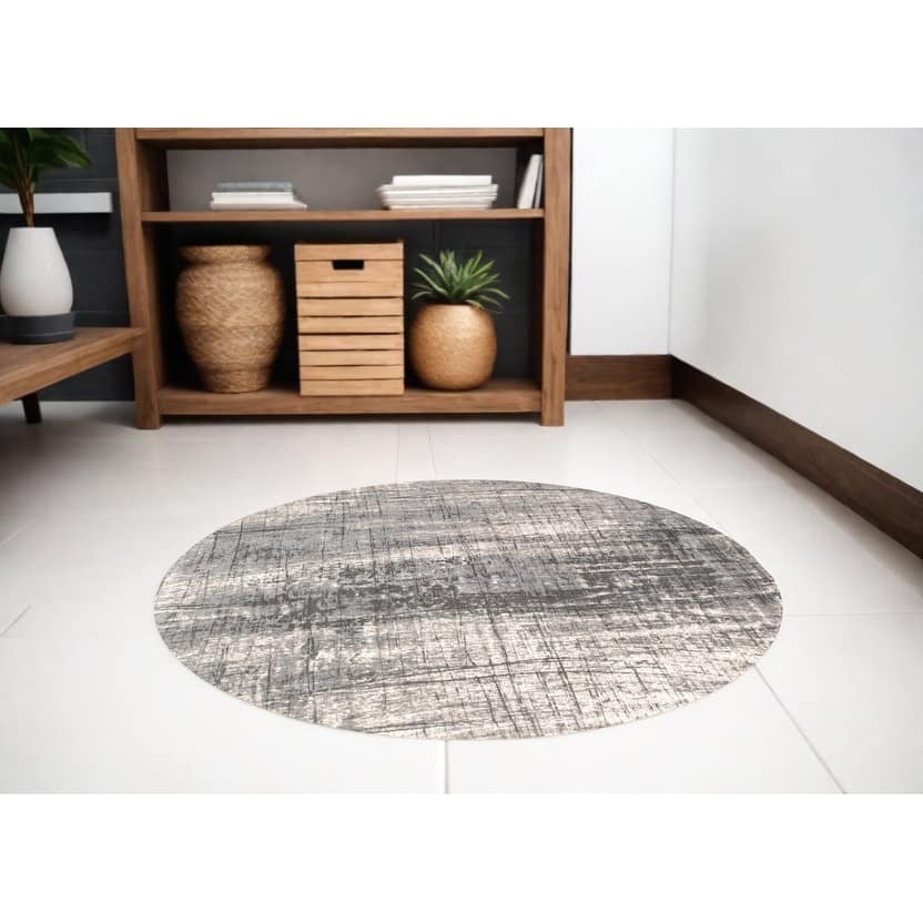 Lacef Geometric Abstract Modern Non Skid Woven Area Rug By HomeRoots - 48' X '48' X '0.12