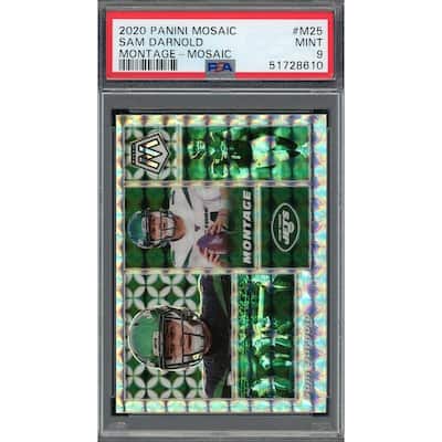 Sam Darnold 2020 Panini Mosaic Montage Football Card #M25 Graded PSA 9 - 8'6" x 11'6"