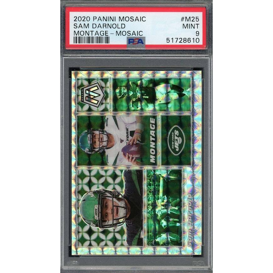 Sam Darnold 2020 Panini Mosaic Montage Football Card #M25 Graded PSA 9 - 8'6" x 11'6"