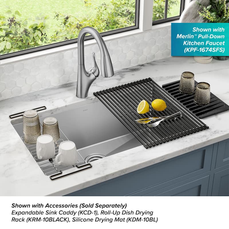 KRAUS Undermount 32 inch 1-Bowl Stainless Steel Kitchen Sink