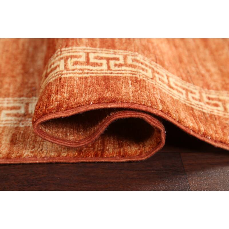 Orange Gabbeh Kashkoli Oriental Runner Rug Wool Hand-knotted Carpet - 2'8" x 9'4"