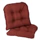 Klear Vu Gripper Omega Non-Slip Tufted Chair Cushions, Set of 2 - Flame