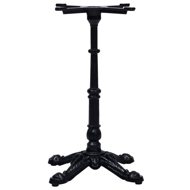 vidaXL Bistro Table Leg Black Cast Iron Standard Durable - 20.5 x 20.5 x 28.3 in
