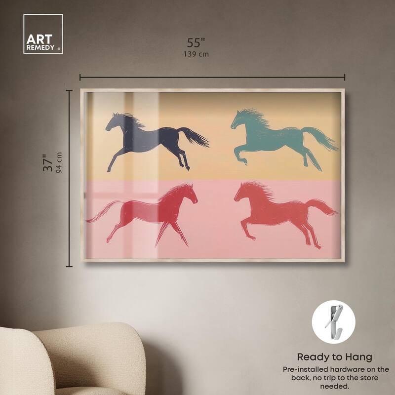 Galloping Quartet Shadowbox by Art Remedy
