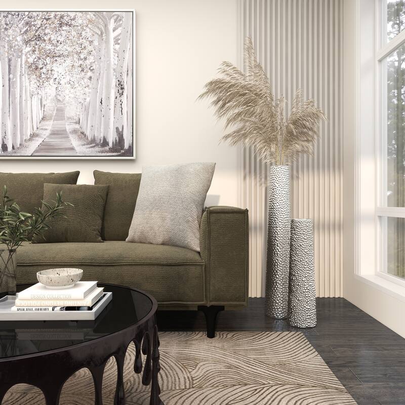 Minimalist Ceramic Modern Tall Vase with Bubble Texture - Silver, Black, Gold, White