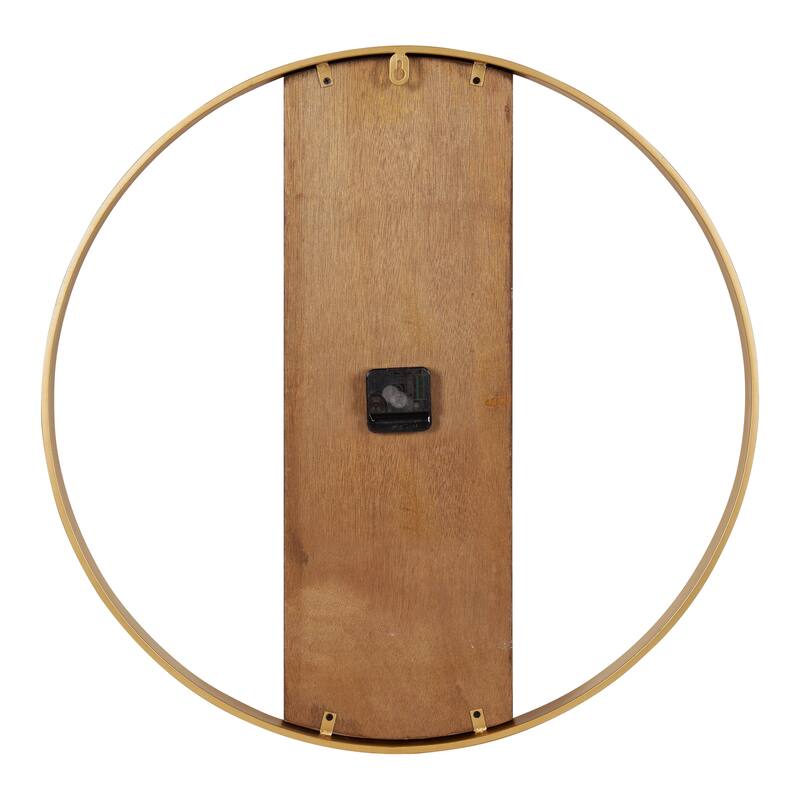 Kate and Laurel Ladd Round Numberless Wall Clock
