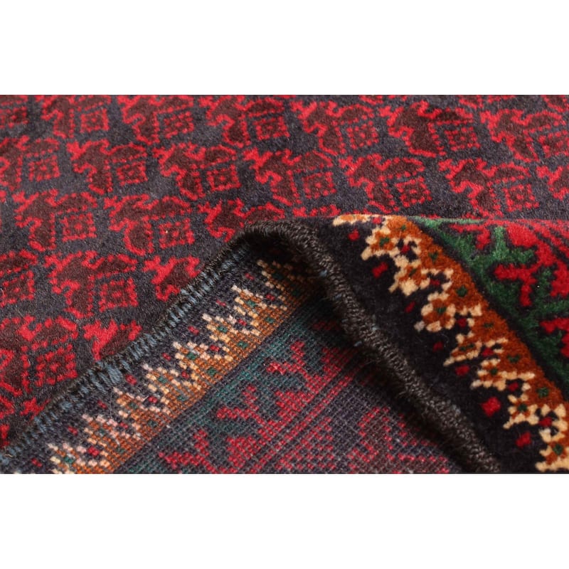 ECARPETGALLERY Hand-knotted Teimani Red Wool Rug - 2'10 x 4'6