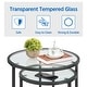 preview thumbnail 8 of 11, Yaheetech Round Nesting End Table Set with Glass Top for Small Space