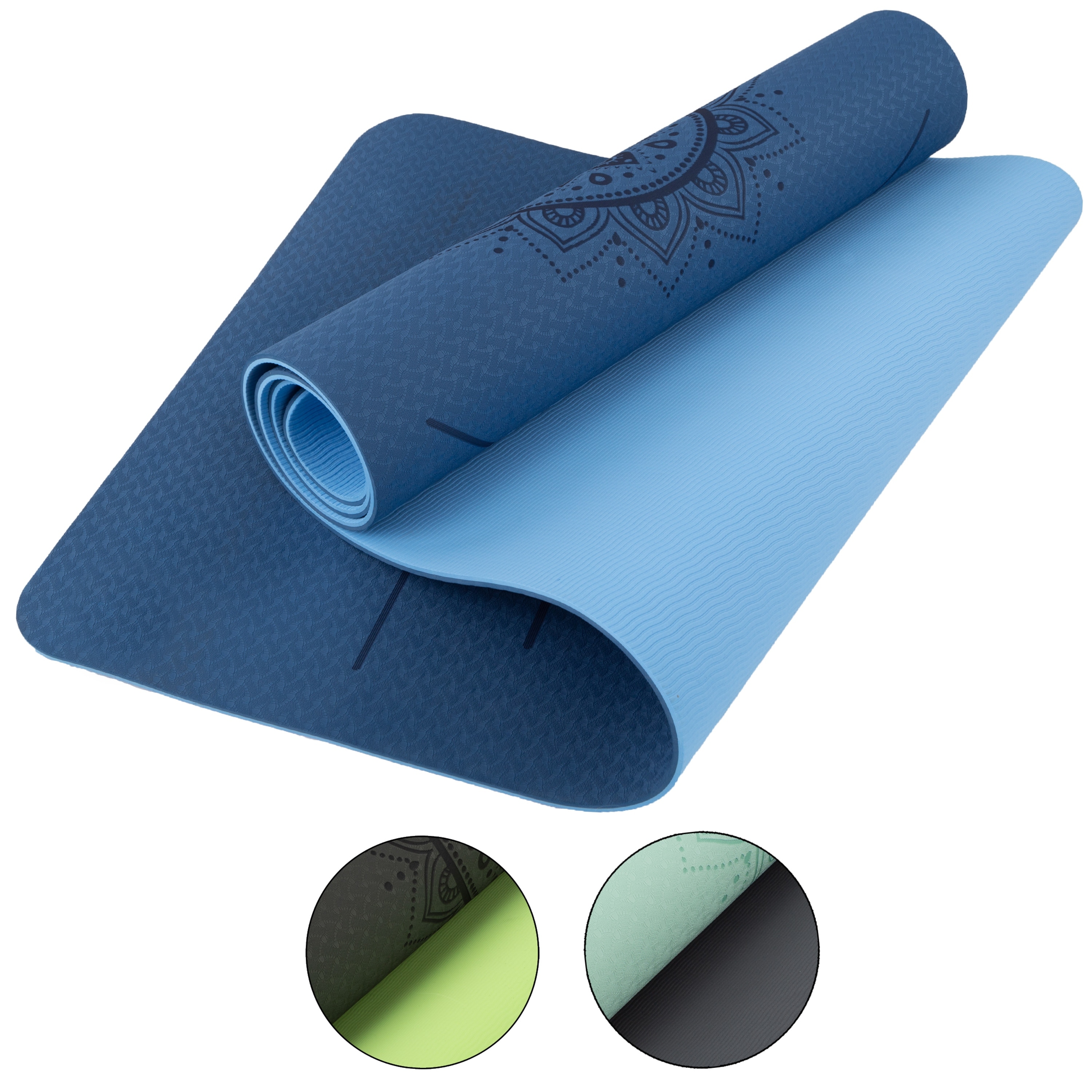 Yoga Mat with Alignment Marks - Lightweight Exercise Mat with Carry Strap  for Home Workout or Travel by Wakeman Outdoors - N/A - On Sale - Bed Bath &  Beyond - 36499920