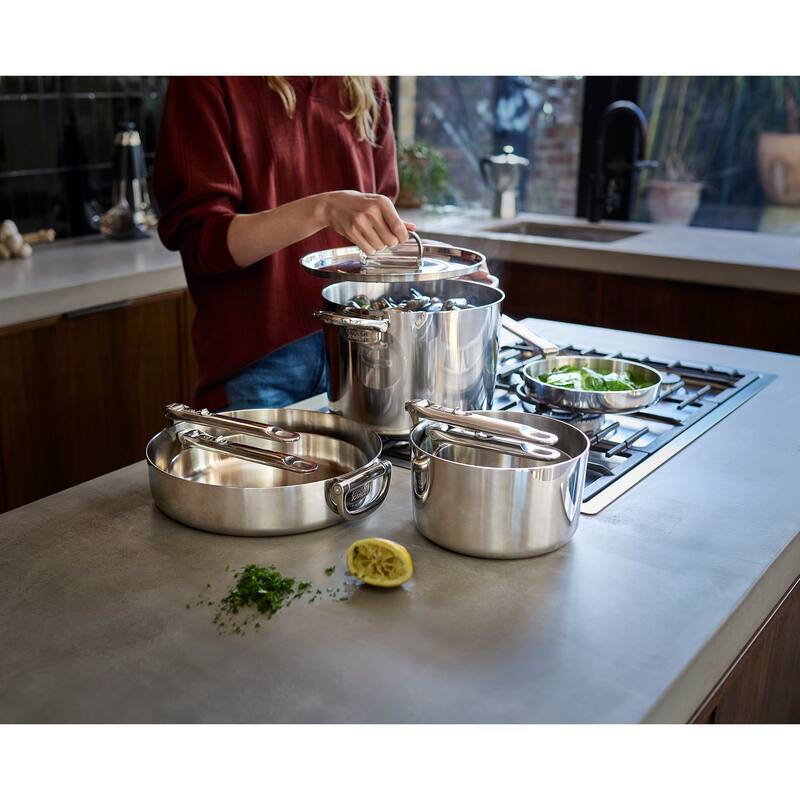 Joseph Joseph Space Steel 10-piece Stainless Steel Cookware Set with Folding Handles