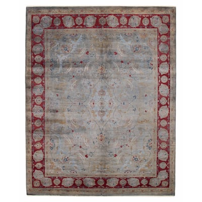 ECARPETGALLERY Hand-knotted Vibrance Grey Wool Rug - 8'1 x 10'1