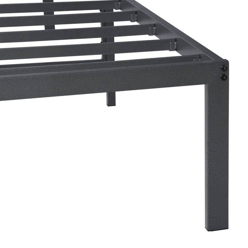 Sleeplanner Dura Metal Steel Slate Bed Frame - Gray Twin Size
