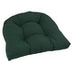 preview thumbnail 54 of 70, 19-inch Twill U-shaped Chair Cushion (Set of 1, 2, or 4) - 19 x 19 Single - Forest Green