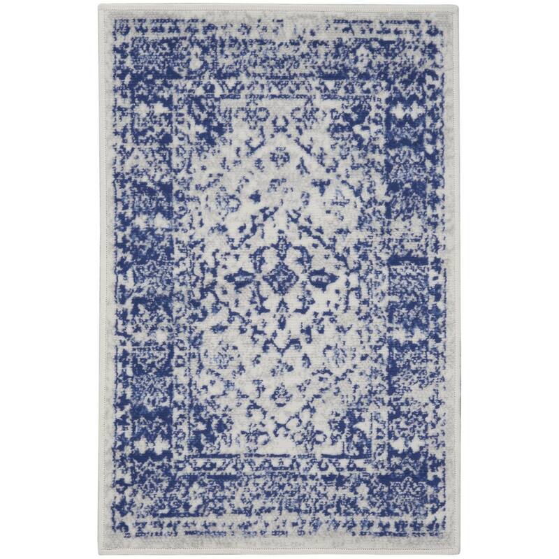 Power Loomed Distressed Geometric Modern Stain Resistant Area Rug - 36' X '24' X '0.39