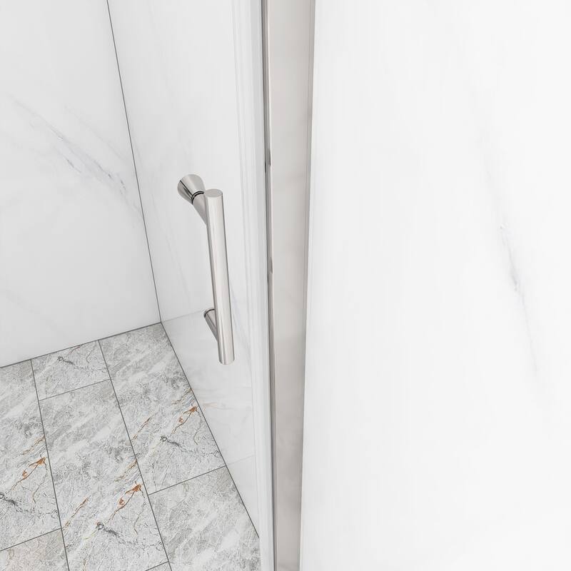 30/32/34/36 Inch Semi-Frameless Pivot Shower Door with Clear Tempered Glass